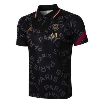 2021-22 PSG x Jordan Black Football Polo Shirt Men's