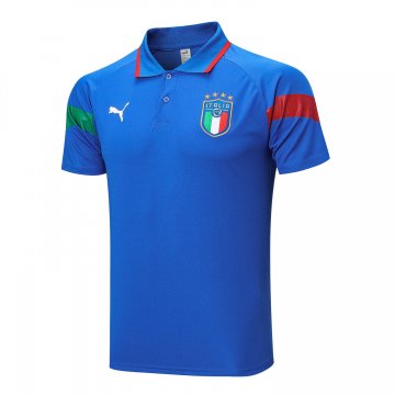 Italy 2023 Blue Soccer Polo Jerseys Men's