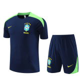 Brazil 2024 Royal Soccer Jerseys + Short Men's