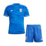 Italy 2023 Home Soccer Jerseys + Short Kid's