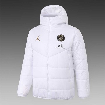 2020-21 PSG X Jordan White Men's Football Winter Jacket