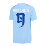 #HAALAND #9 Manchester City 2023/24 Japanese Tour Printing Home Soccer Jerseys Men's