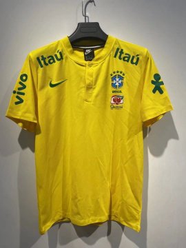 Brazil 2022 Yellow II Soccer Polo Jerseys Men's