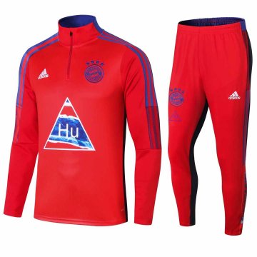 2020-21 Bayern Munich Human Race Red Men Half Zip Football Training Suit(Jacket + Pants) [2020127214]