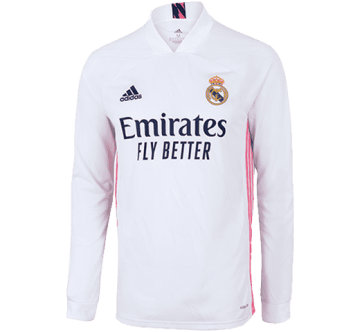 2020-21 Real Madrid Home LS Men's Football Jersey Shirts