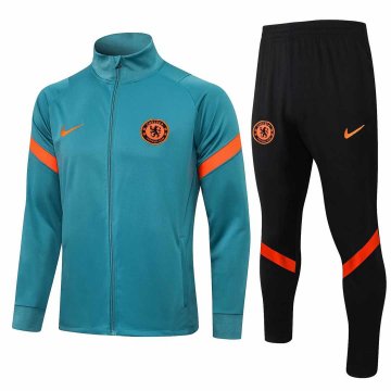 2021-22 Chelsea Green Football Training Suit (Jacket + Pants) Men's