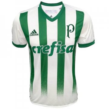 2017-18 Palmeiras Away Green&White Stripe Football Jersey Shirts