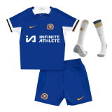Chelsea 2023-24 Home Soccer Jerseys + Short + Socks Kid's