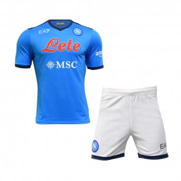 Napoli 2021-22 Home Kid's Soccer Jerseys + Short
