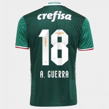 2016-17 Palmeiras Home Green Football Jersey Shirts A. Guerra #18