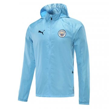 2020-21 Manchester City Light Blue All Weather Windrunner Football Jacket Men