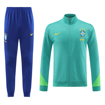 Brazil 2023-24 Green Soccer Jacket + Pants Men's