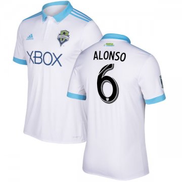 2017 Seattle Sounders Away White Football Jersey Shirts Alonso #6