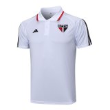 Sao Paulo FC 2023-24 White Soccer Polo Jerseys Men's