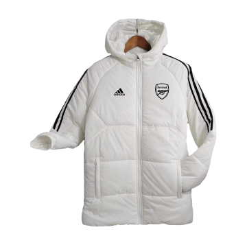 Arsenal 2023-24 White Soccer Cotton Winter Jacket Men's