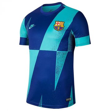 2021-22 Barcelona Blue Men's Short Football Training Shirt