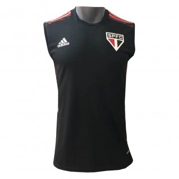 Sao Paulo FC 2021-22 Black Soccer Singlet Jerseys Men's