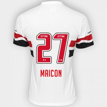 2016-17 Sao Paulo Home White Football Jersey Shirts Maicon #27