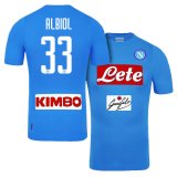 2016-17 Napoli Home Blue Football Jersey Shirts #33 Raul Albiol