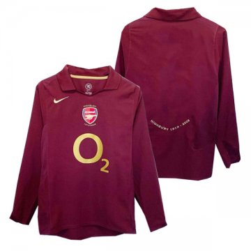 #Retro Arsenal 2005-2006 Home Long Sleeve Soccer Jerseys Men's