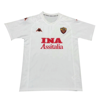 00/01 AS Roma Away White Retro Football Jersey Shirts Men