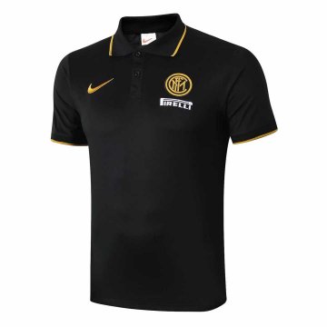 2019-20 Inter Milan Black Men's Football Polo Shirt