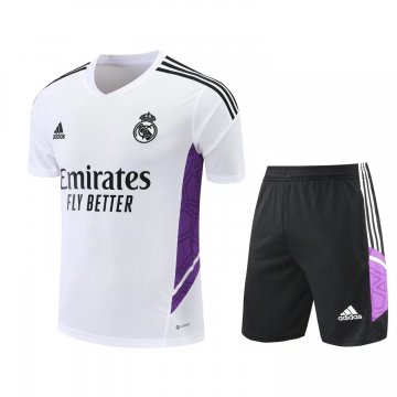 Real Madrid 2022-23 White Soccer Jerseys + Short Men's