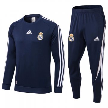 Real Madrid 2021-22 Crew Neck Navy Soccer Training Suit Men's