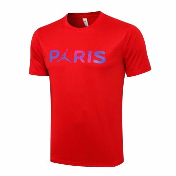 2021-22 PSG x Jordan Red II Short Football Training Shirt Men's