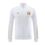 Italy White 125th Anniversary Soccer Jacket Men's 2023