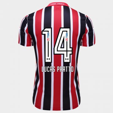 2016-17 Sao Paulo Away Red Football Jersey Shirts Lucas Pratto #14