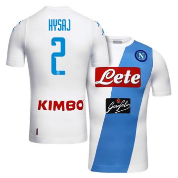 2016-17 Napoli Away White Football Jersey Shirts #2 Elseid Hysaj