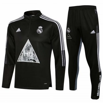Real Madrid x Human Race 2021-22 Black Soccer Training Suit Men's