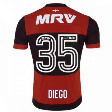 2017-18 Flamengo Home Red&Black Football Jersey Shirts Diego #35 [1627053]