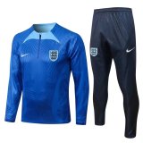 England Blue 3D Print Soccer Training Suit Men's 2022-23