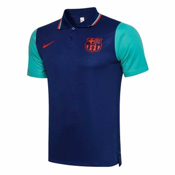 2020-21 Barcelona Blue Football Polo Shirt Men's