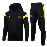 #Hoodie PSG x JORDAN 2023-24 Black Soccer Sweatshirt + Pants Men's