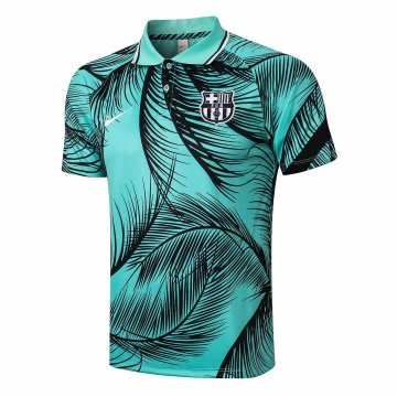 2020-21 Barcelona Green Football Polo Shirt Men's