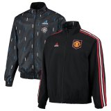 Manchester United 2023-24 On-Field Team Logo Anthem Reversible Black Full-Zip Soccer Windrunner Jacket Men's
