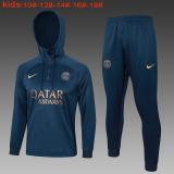 #Hoodie PSG 2023-24 Royal Soccer Sweatshirt + Pants Kid's
