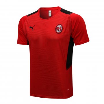 AC Milan 2021-22 Red Soccer Training Jerseys Men's