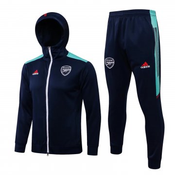 Arsenal 2021-22 Hoodie Navy Soccer Training Suit Jacket + Pants Men's