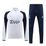 Ajax 2023-24 White Soccer Sweatshirt + Pants Men's