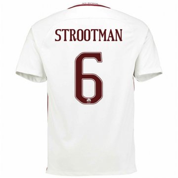 2016-17 Roma Away White Football Jersey Shirts Strootman #6