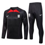 Korea Black 3D Print Soccer Training Suit Men's 2022-23