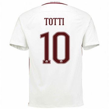 2016-17 Roma Away White Football Jersey Shirts Totti #10