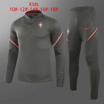 2020-21 Portugal Deep Green Football Training Suit Kid's