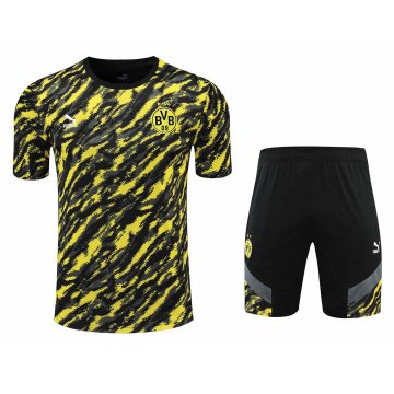 2021-22 Borussia Dortmund Yellow Football Training Suit (Shirt + Short) Men's