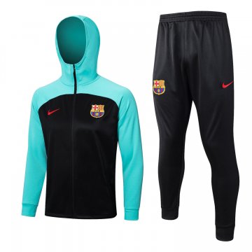 #Hoodie Barcelona 2022-23 Black Soccer Jacket + Pants Men's
