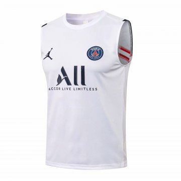 2021-22 PSG x Jordan White III Football Singlet Shirt Men's [20210705044]